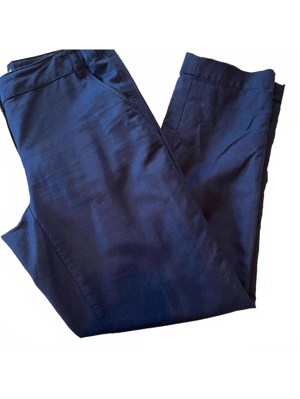 LOFT Linen Cotton Navy Pants Lightweight Casual Summer
